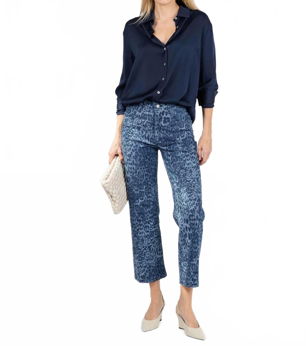 NEW WONDERJEANS relaxed straight ankle jean - 26" in 742 blue denim leo